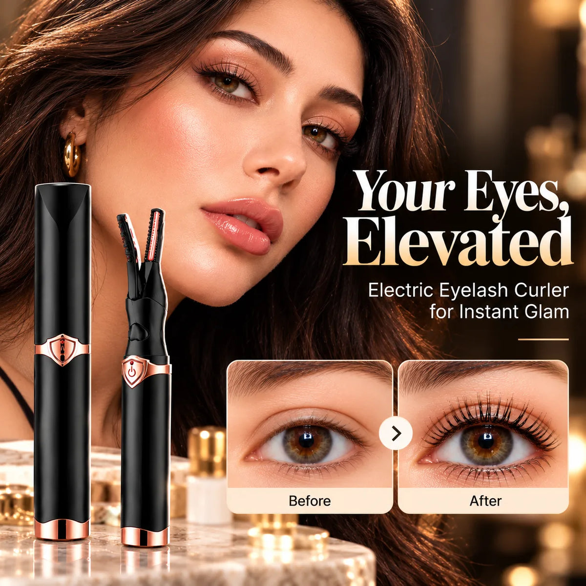 Curled lashes, ready in minutes
