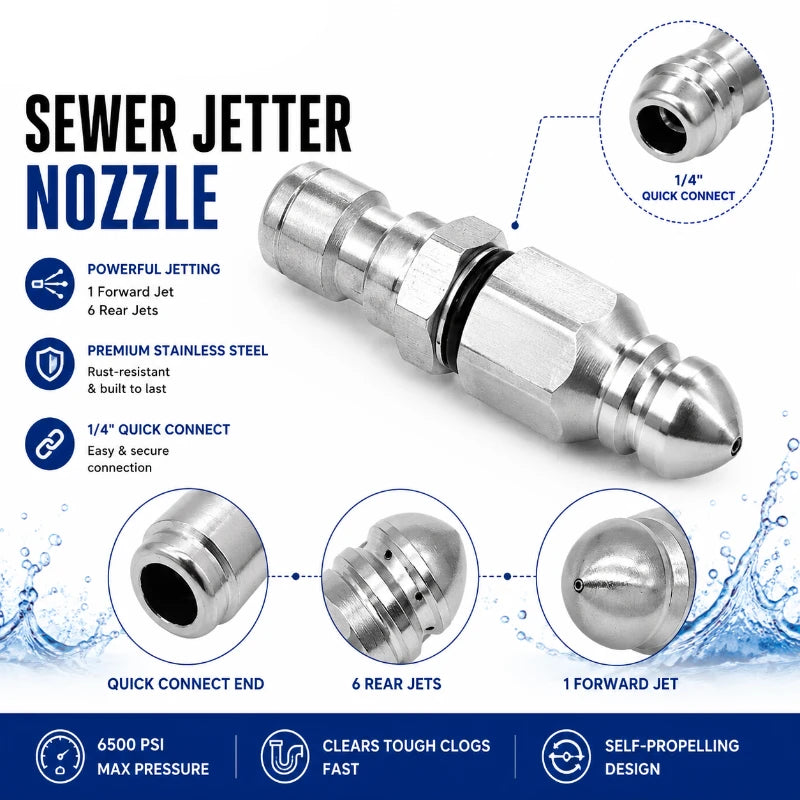 Stainless Steel Sewer Jetter Nozzle
