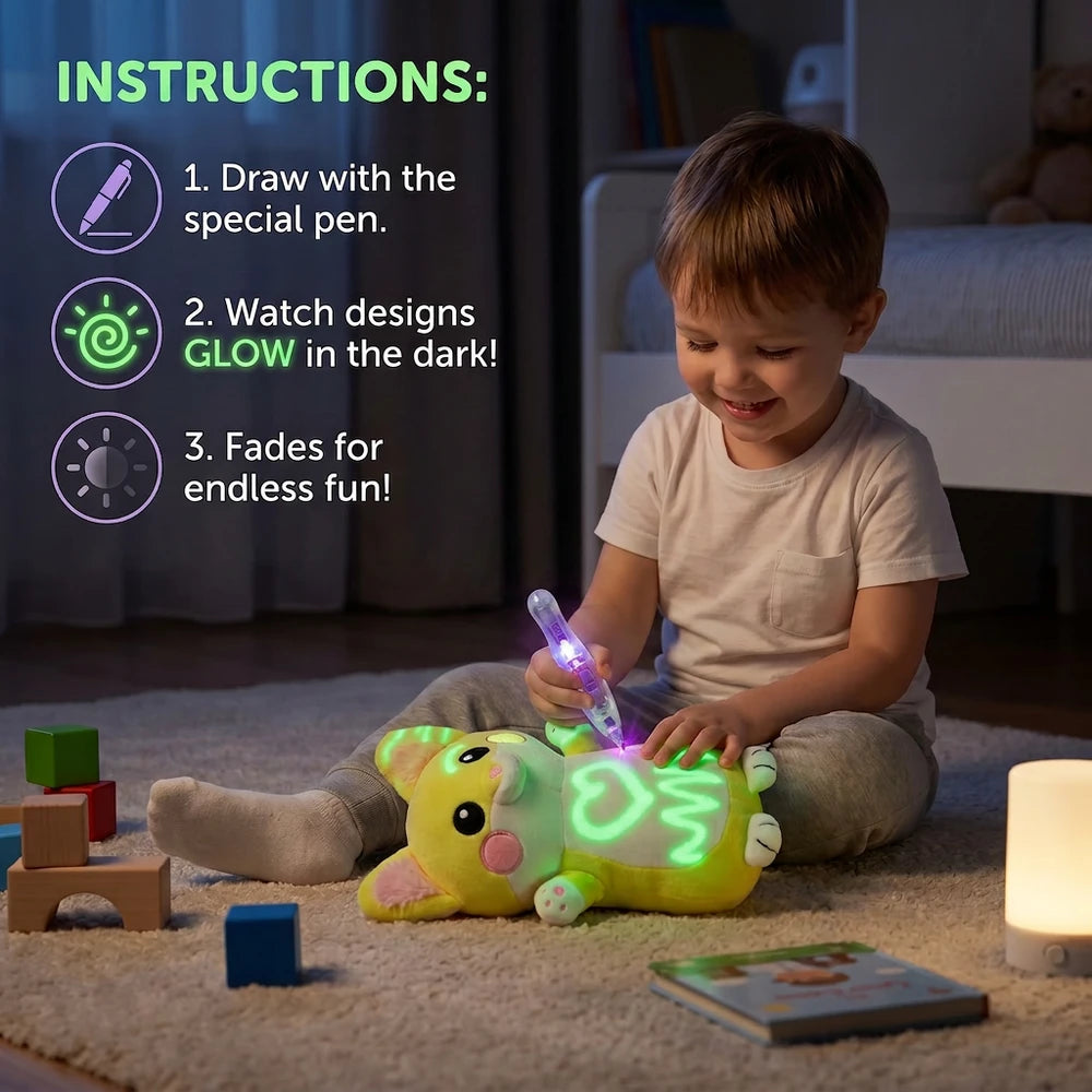 Light-Up Drawing Plush Toy