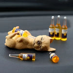 Cute Drunken Animal Resin Statue