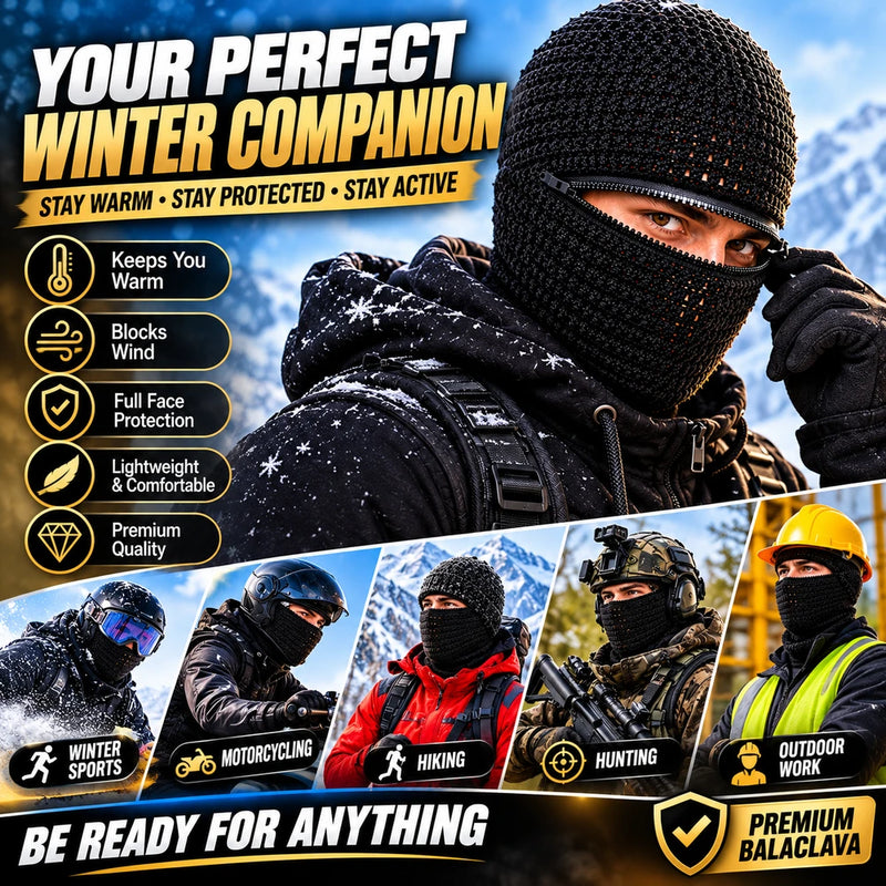 Zippered Knit Balaclava