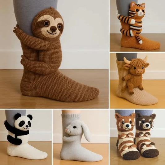 Cute 3D Animal Cozy Socks