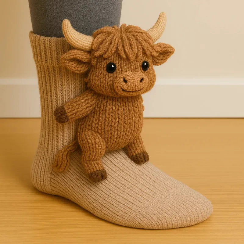 Cute 3D Animal Cozy Socks