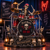 Metallic Skeleton Drummer Alarm Clock