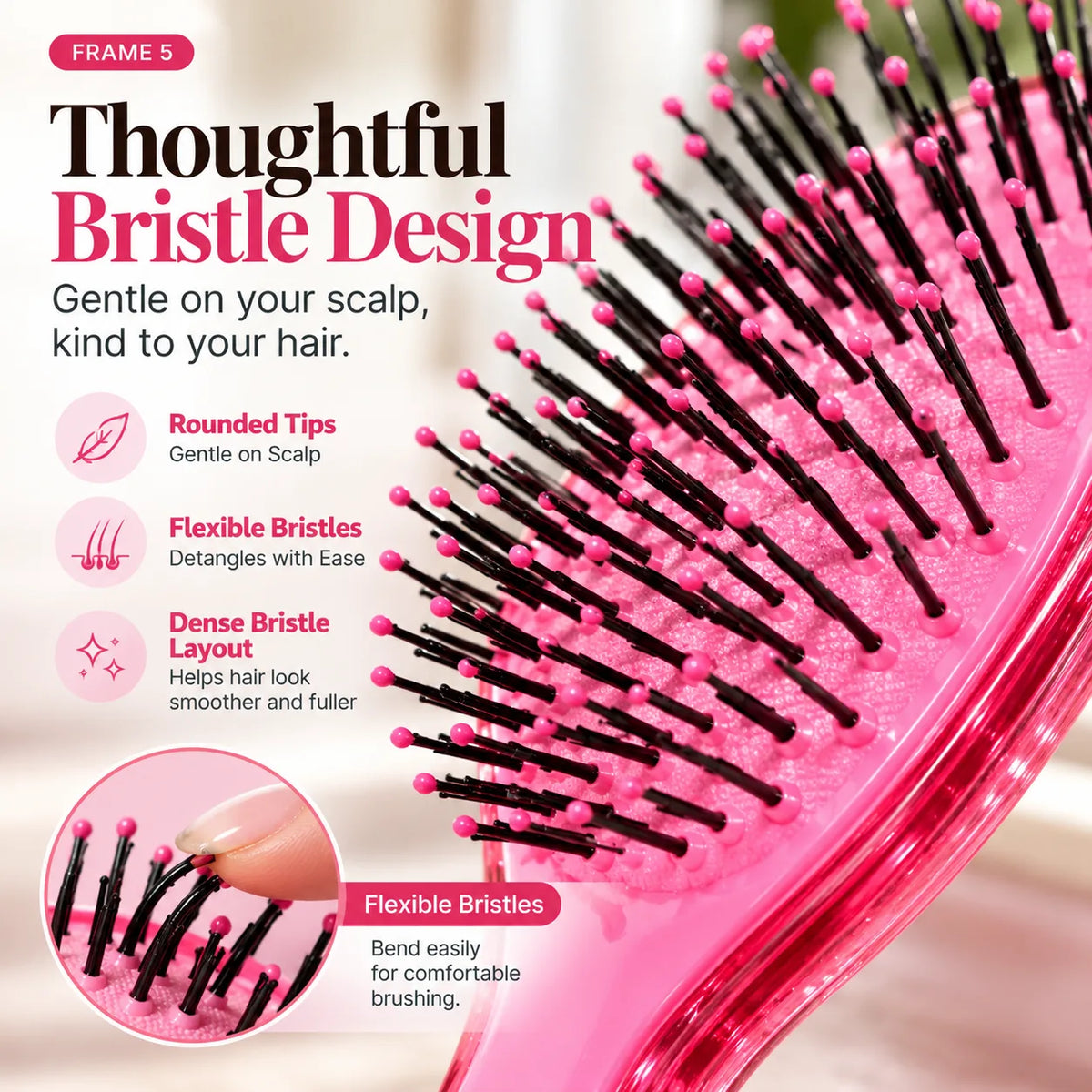 Portable scalp massage brush