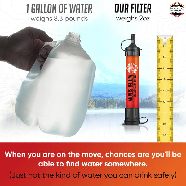 Personal Straw Water Filter |Perfect for outdoor survival