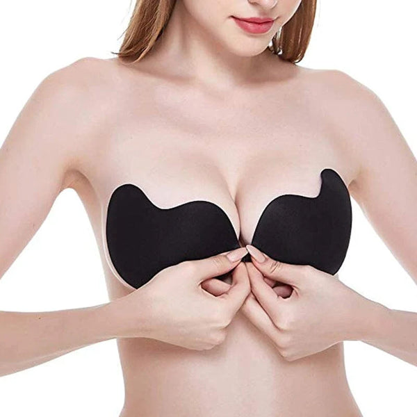 Self-adhesive push-up bra
