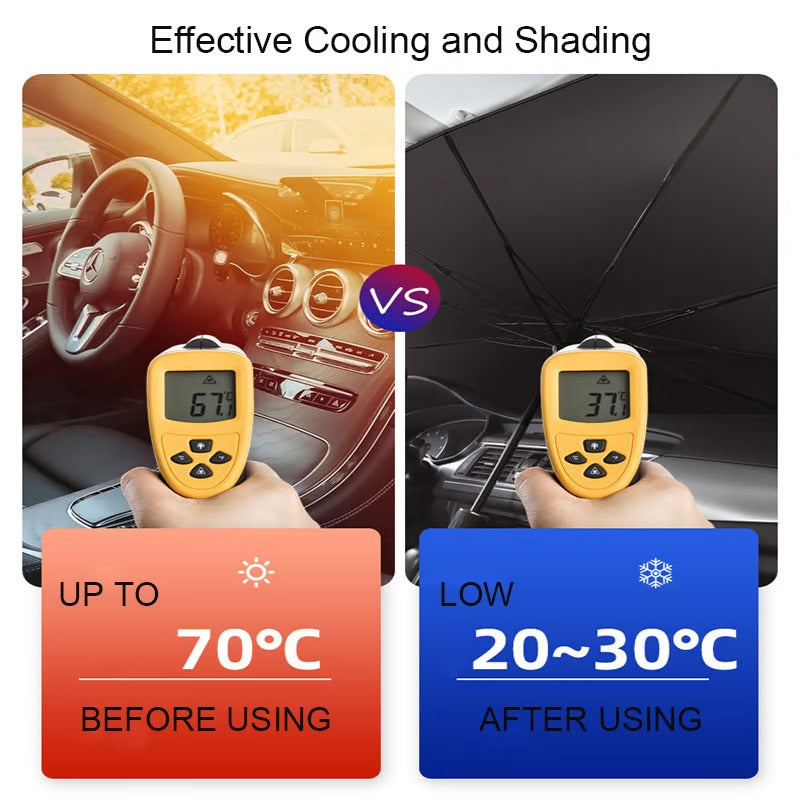 Car Windshield Sun Shade Foldable Umbrella