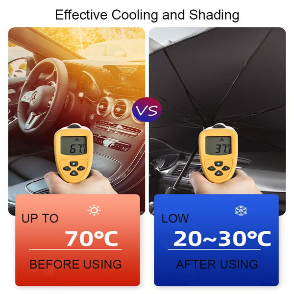 Car Windshield Sun Shade Foldable Umbrella