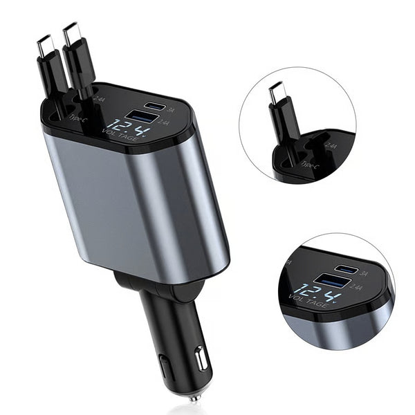 Fast Charge Retractable Car Charger