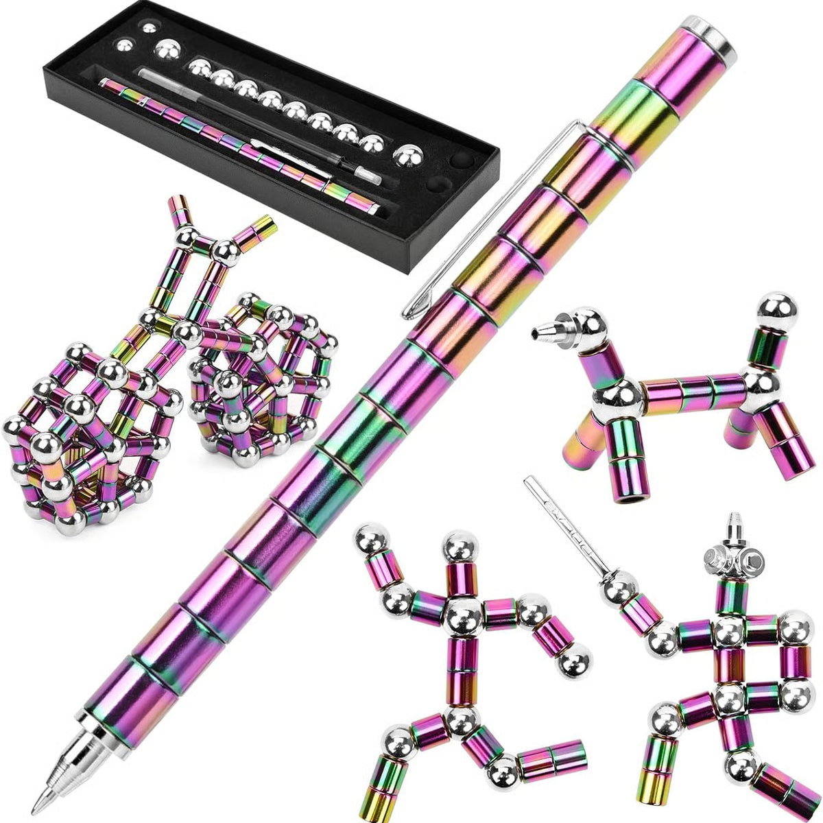 Magnetic Fidget Pen: Transform Into Various Shapes