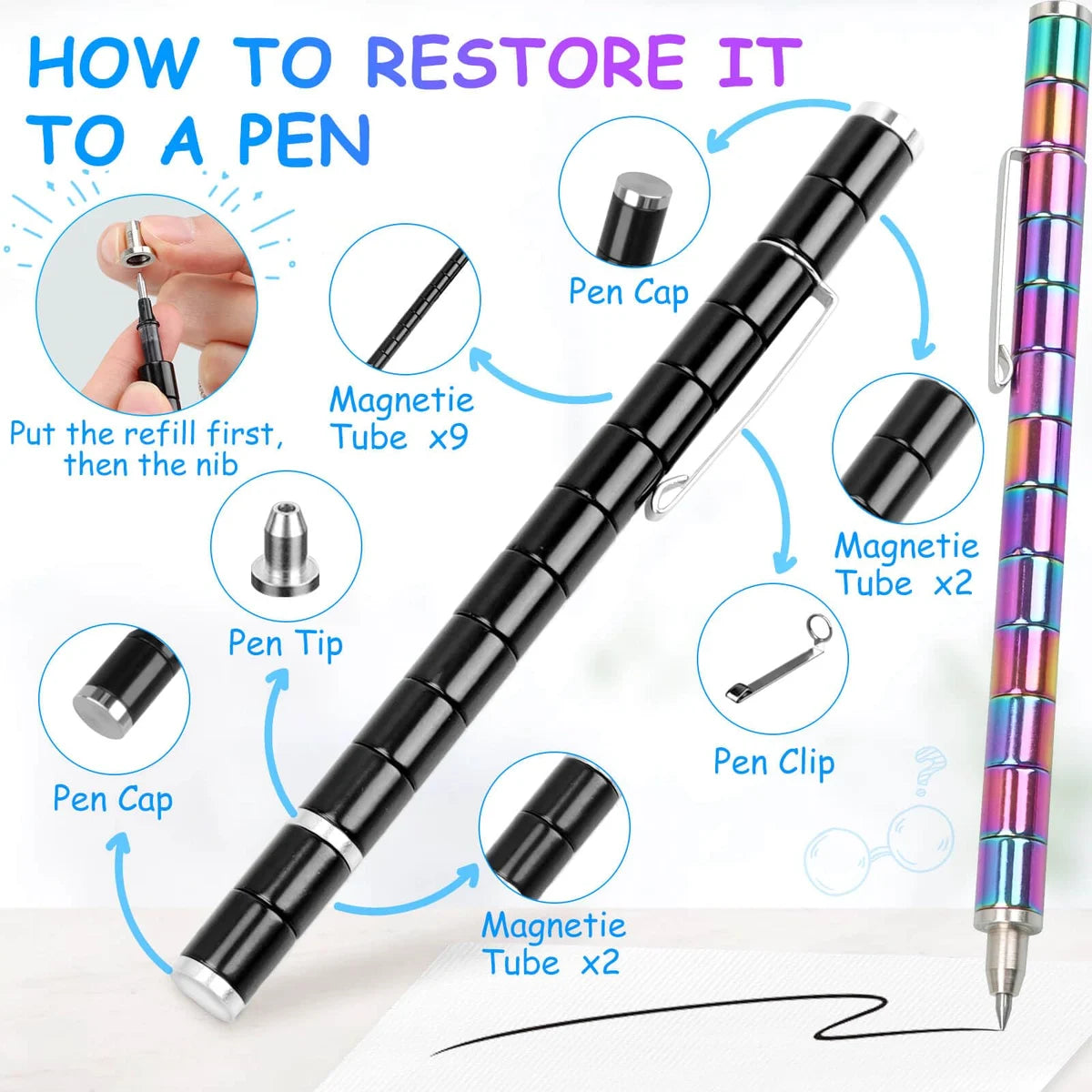 Magnetic Fidget Pen: Transform Into Various Shapes