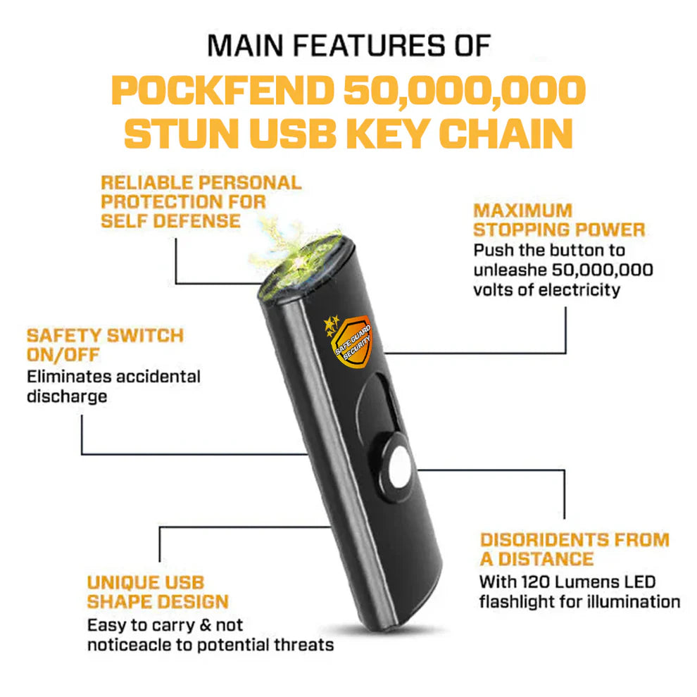 SUPTRUCK™ Pockfend 50M Volt Stun USB Keychain