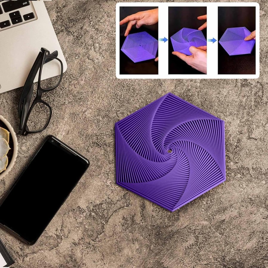 3D Printed Hexagonal Magic Spiral Tower Puzzle