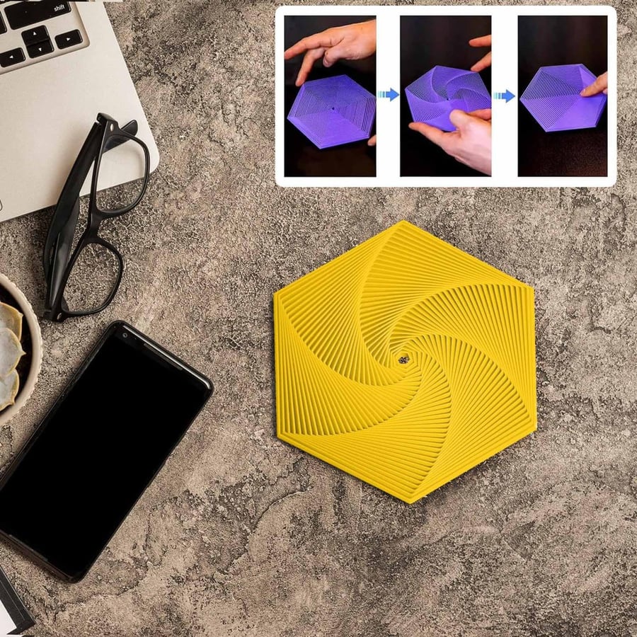 3D Printed Hexagonal Magic Spiral Tower Puzzle
