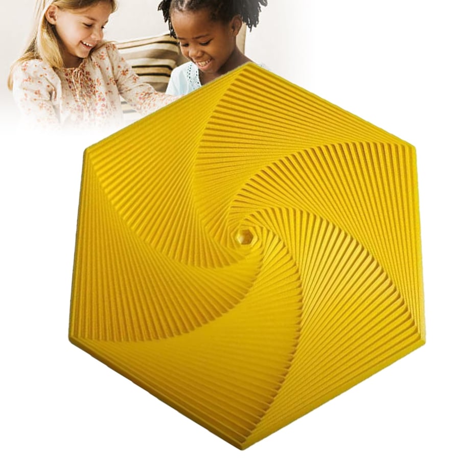 3D Printed Hexagonal Magic Spiral Tower Puzzle