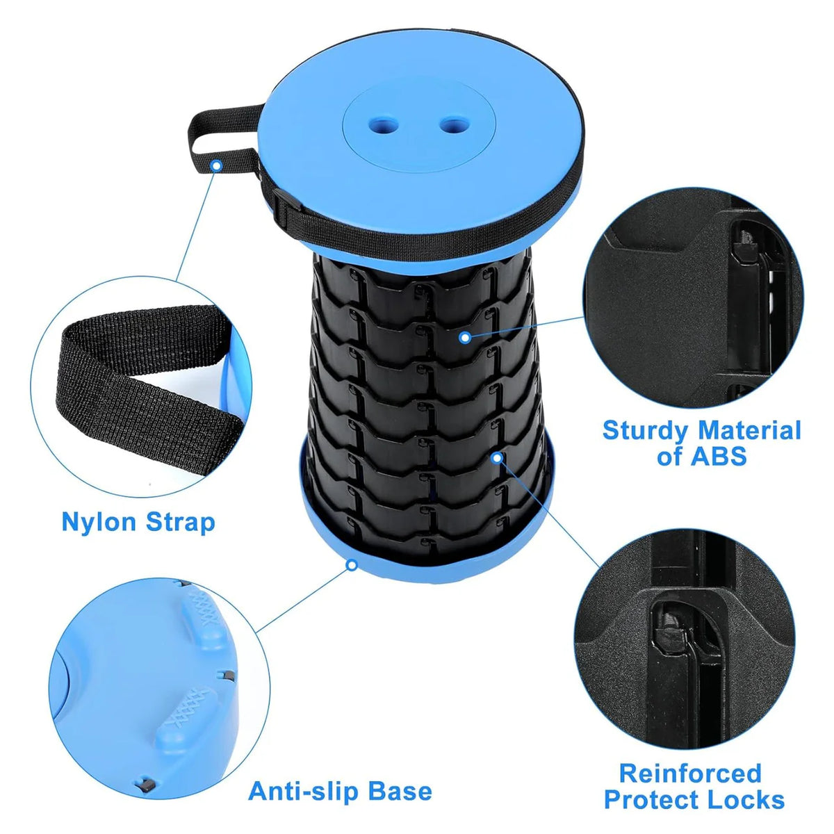 Heavy-Duty Collapsible Portable Stool
