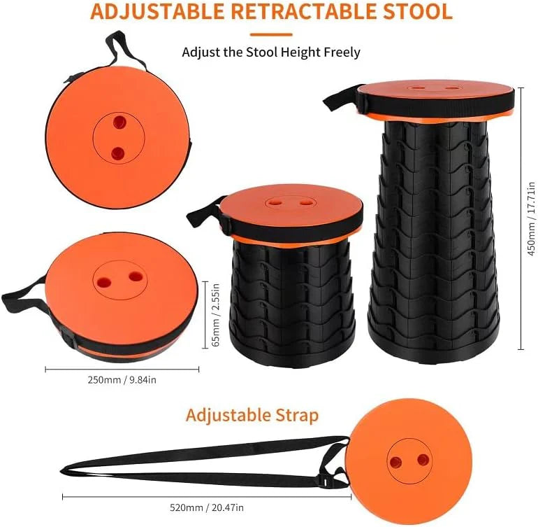 Heavy-Duty Collapsible Portable Stool